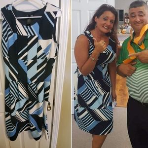 Blue Geometric Dress